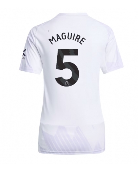 Manchester United Harry Maguire #5 Maglia Gara Trasferta Repliche 2025-26 Donna Maniche Corte
